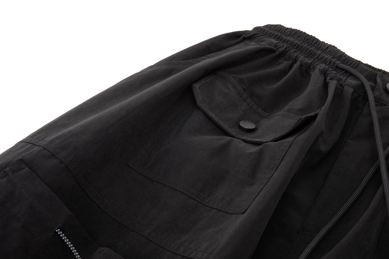 Yemi Cargo Pants – Extra Wide Leg, Multi-Pocket, Midnight