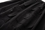 Yemi Cargo Pants – Extra Wide Leg, Multi-Pocket, Midnight