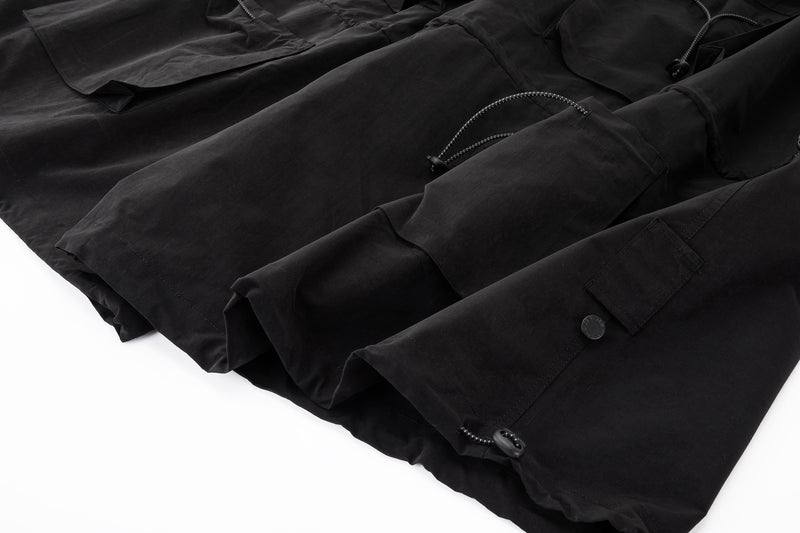 Yemi Cargo Pants – Extra Wide Leg, Multi-Pocket, Midnight