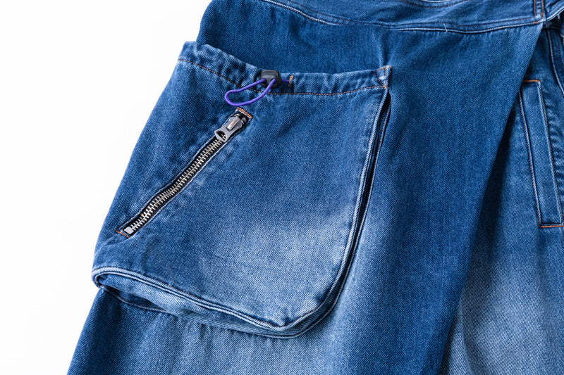Washed Denim Wrap Pants – FRIED RICE SHOP