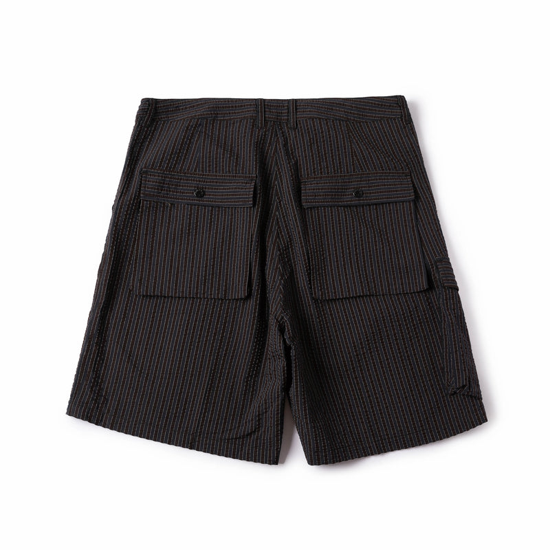 Seersucker Shorts - Midnight Track Stripe