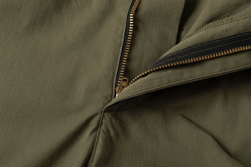 Olive Inverted Cargo Pants