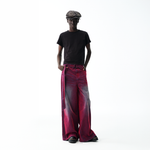 Oil Slick Iridescent Wide Leg Denim