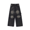 Wide Leg Carpenter Jeans - Fractal Knee Panels, Onyx