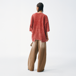 Asymetrical Slice Tee - Oxblood