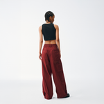 Sashiko Wide Leg - Oxblood