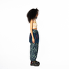 Wrap Pants - Floral Pattern x Fade-Washed Denim