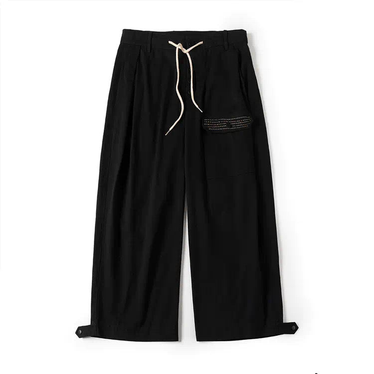 NILS Wide Leg Pants - Black, 9 Rise Pants, Clothing - WNILS21381