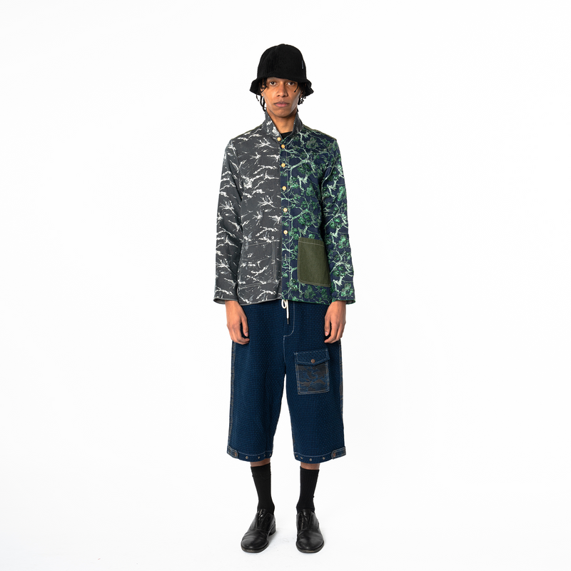 Workman Jacket - Contrasting Floral-Camo Pattern