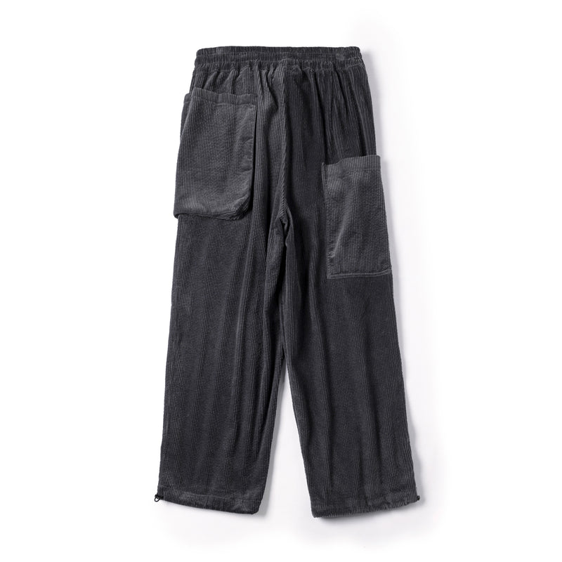 Loose Fit Wrap Pants - Soft Wide Wale Corduroy