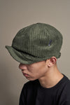 Stylable Brim Newsboy Hat - Green Corduroy