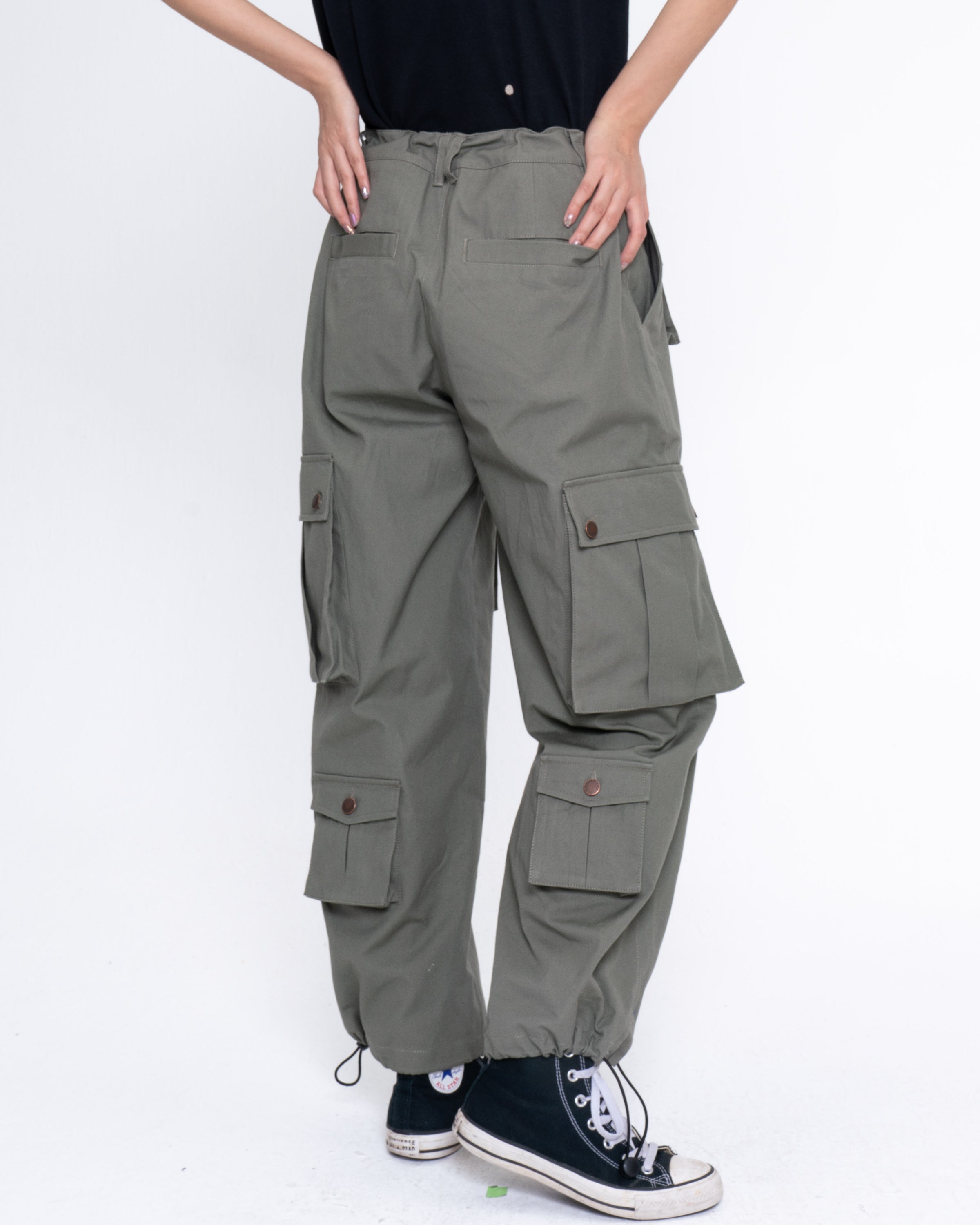 Cargo Pants - Calf Pockets - Olive Green – FRIED RICE SHOP