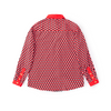 Pony Collar Shirt - Red Geometric