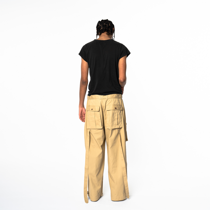 Wide Leg Pants - Adjustable Straps