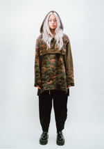 Camo Quilted Hooded Pullover - Zipper Sides