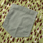 Short Sleeve Shirt - Green Leopard Print