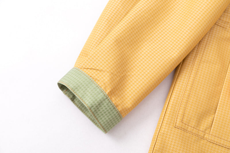 Overshirt - Colorblock Houndstooth
