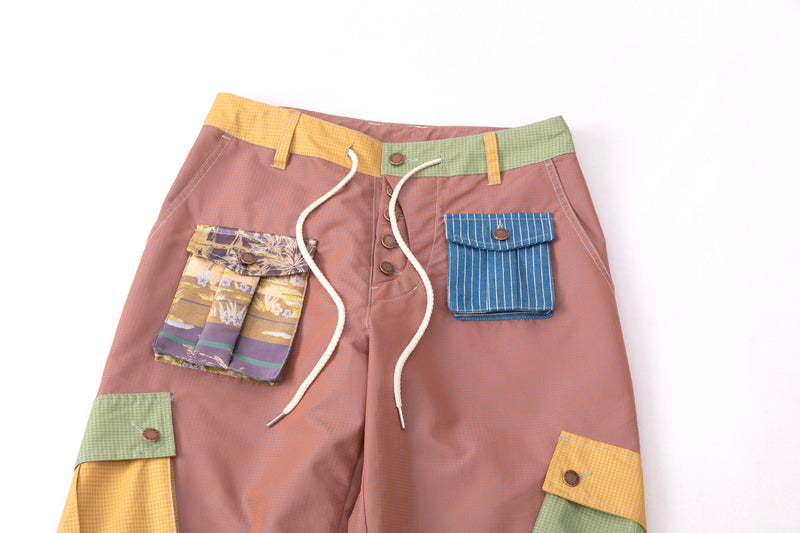 Cargo Pants - Colorblock Mixed Pattern