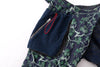 Wrap Pants - Floral Pattern x Fade-Washed Denim