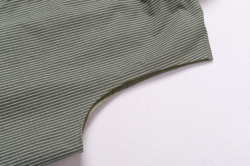 Reversible Utility Vest - Green x Stripe