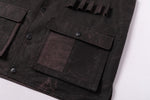 Reversible Utility Vest - Dark Brown x Stripe