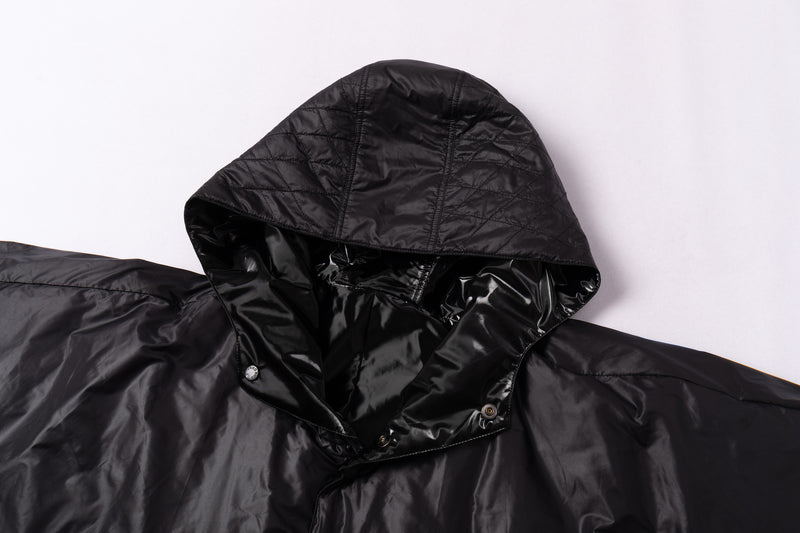 Reversible Hooded Down Poncho