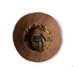 Fisherman Lampshade Pocket Hat - Handcrafted Khaki Patchwork