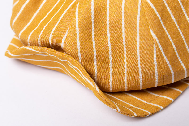 Stylable Brim Newsboy Hat - Gold Stripe