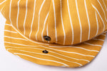Stylable Brim Newsboy Hat - Gold Stripe