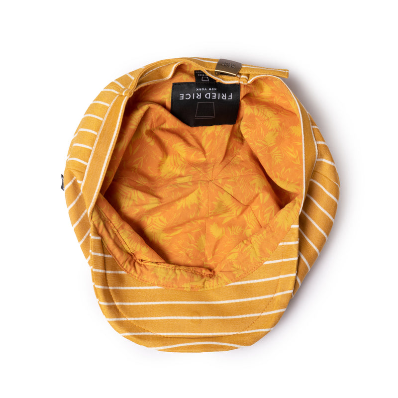 Stylable Brim Newsboy Hat - Gold Stripe