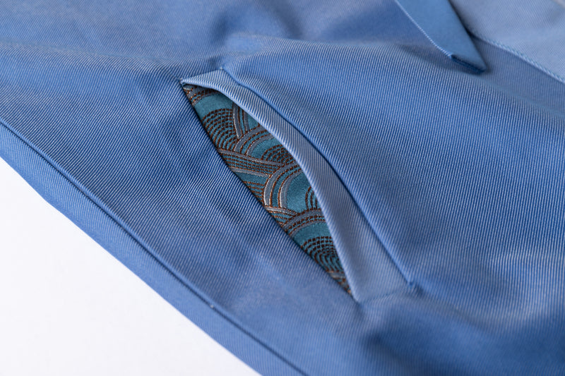 Kimono Blazer - Blue Colorblock
