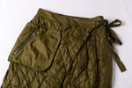 Quilted Wrap Pants - Green