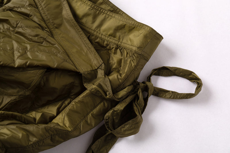 Olive Quilted Wrap Pants (FINAL SALE)