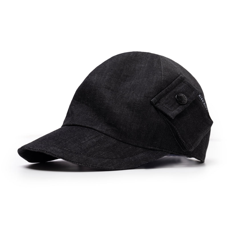 Pocket Hat - Black Denim