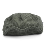 Stylable Brim Newsboy Hat - Green Corduroy