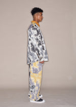 Contrasting Tie-Dye Overshirt with Removable Arm Straps