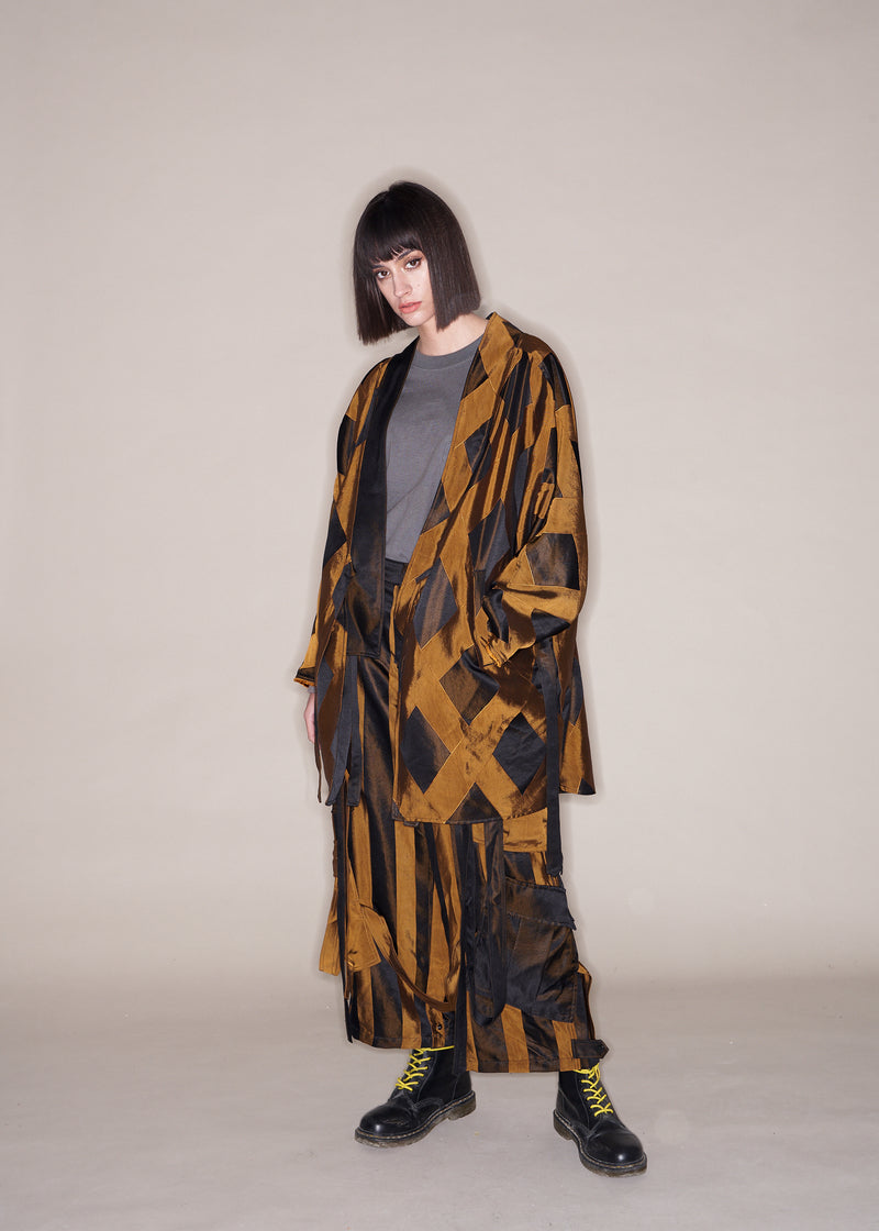 Reversible Kimono Coat - Harlequin