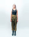 Olive Quilted Wrap Pants (FINAL SALE)