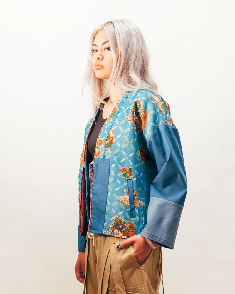 Kimono Blazer - Vintage Homestyle Woven Pattern – FRIED RICE SHOP
