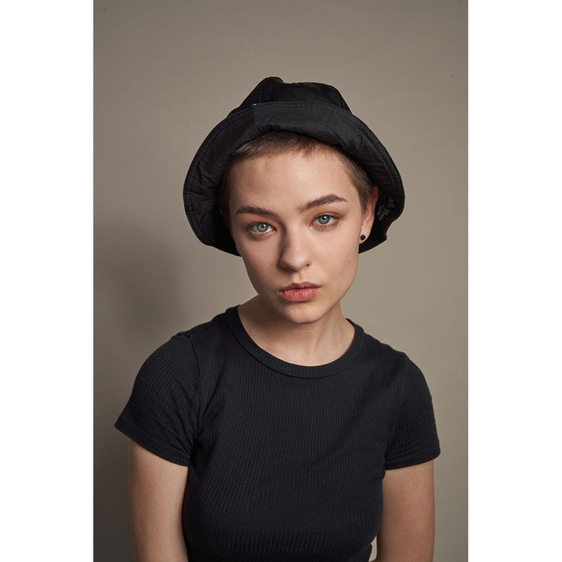 Lampshade Hat - Glossy Black