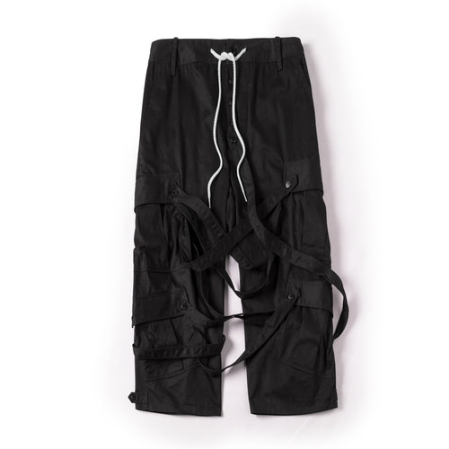Cargo Strap Pants - Black