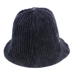 Corduroy Lampshade Hat - Black