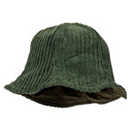 Corduroy Lampshade Hat - Olive Green