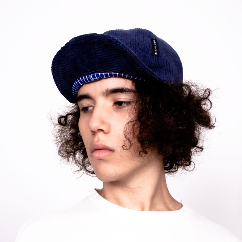 Stylable Brim Corduroy Cap - Blue