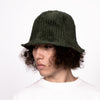 Corduroy Lampshade Hat - Olive Green